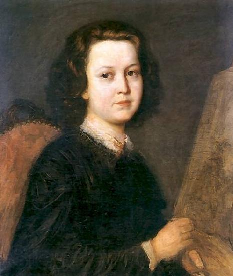 Aleksander Kotsis Portrait of a paintress Jezefina Geppert Norge oil painting art